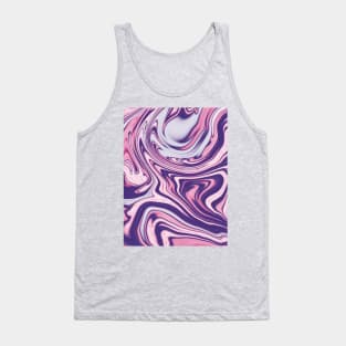 Groovy 70s Marbling Swirls in purple and pink 3 Tank Top